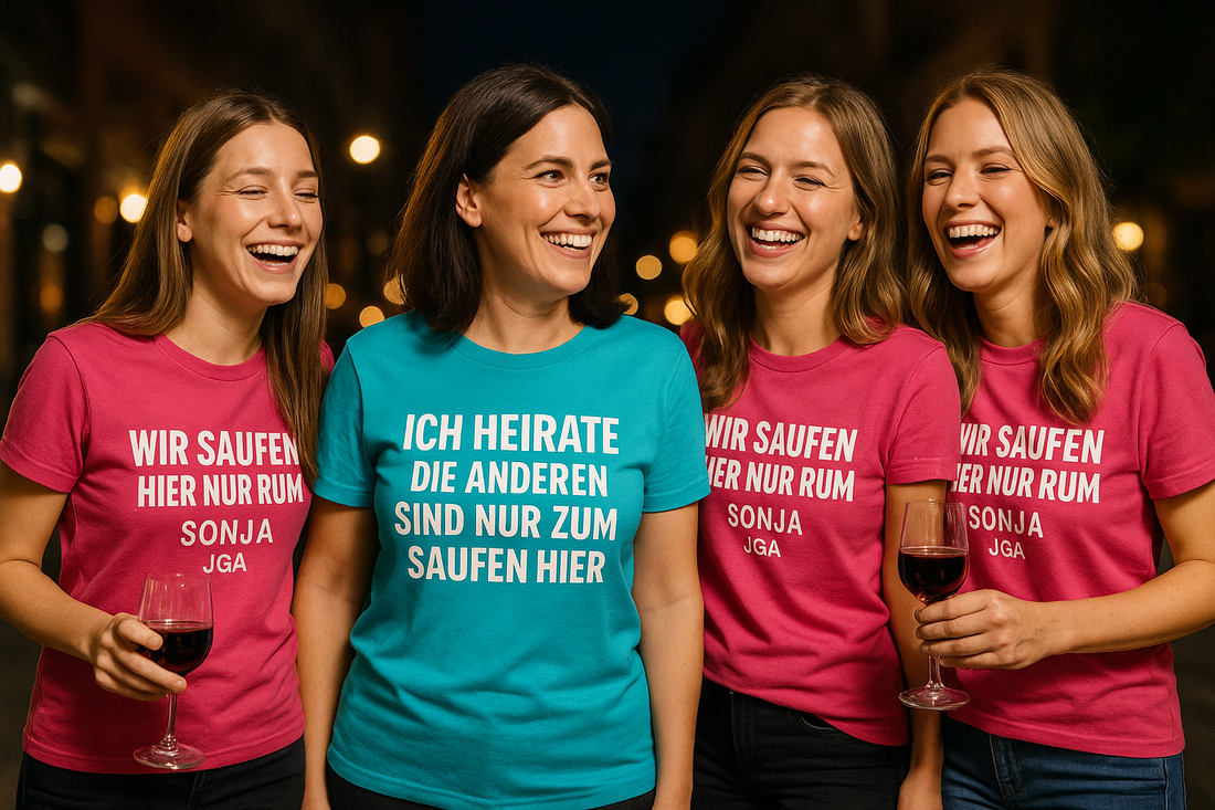 Personalisierte T-Shirts & Hoodies für den Junggesellenabschied – Ein Team, ein Look!